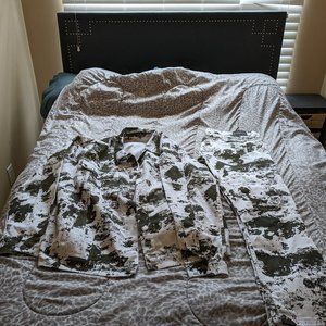 SPOTTED WHITE DENIM JACKET/JEAN SET